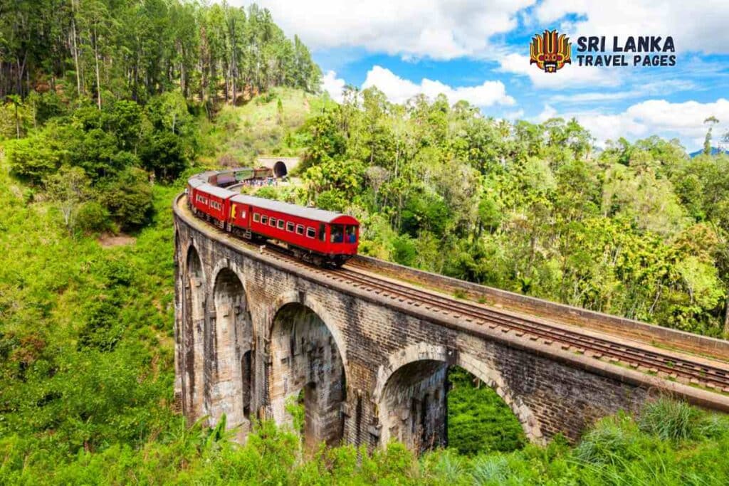 Pociąg Calypso: pociąg z Badulla do Demodara na moście Nine Arch Bridge