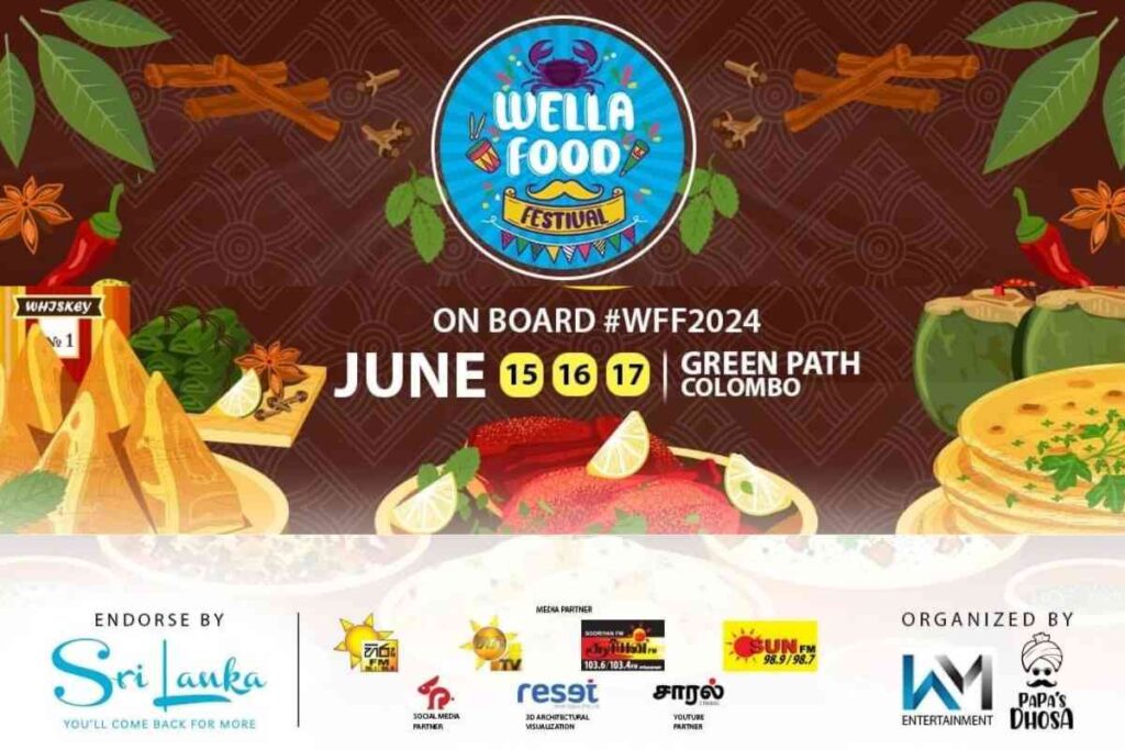 Wella Food Festival 2024 promises a gastronomic adventure on June 15th, 16th, and 17th at the scenic Green Path in Colombo 07